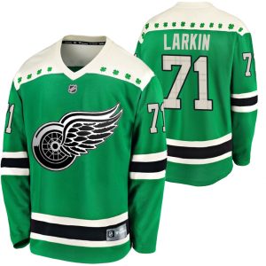 Herren Detroit Red Wings Eishockey Trikot Dylan Larkin #71 Grün 2020 St. Patrick’s Day Breakaway